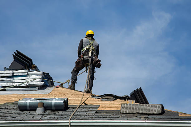 Professional Gutter Installation technician working in University, MS